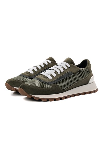 Комбинированные кроссовки BRUNELLO CUCINELLI, арт. MZSFG2123, фото 1