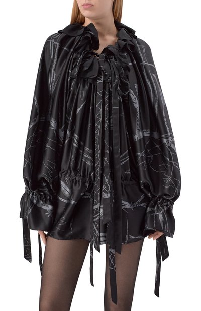 Атласное платье ANN DEMEULEMEESTER, арт. B0013619/FA699, фото 3