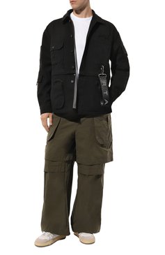 Мужская джинсовая куртка RTA черного цвета, арт. MH24W564-W1620BKDY | Фото 2 (Рукава: Длинные; Кросс-КТ: Деним; Материал сплава: Проставлено; Материал внешний: Хлопок, Деним; Драгоценные камни: Проставлено; Длина (верхняя одежда): Короткие; Стили: Кэжуэл)