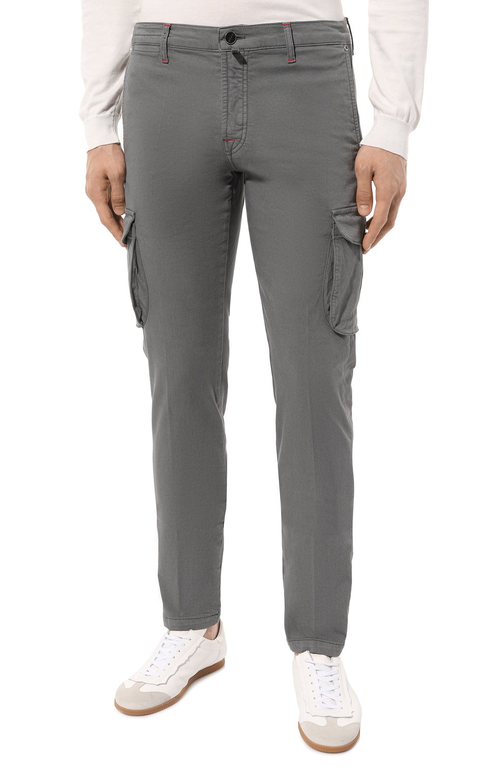 Хлопковые брюки-карго KITON серого цвета по цене 96350 руб., арт. UFPPCAJ0738B, фото 3 Хлопковые брюки-карго KITON, арт. UFPPCAJ0738B, фото 3