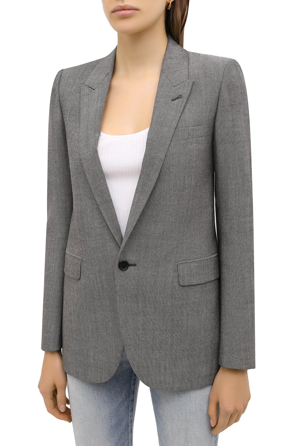 Шерстяной жакет SAINT LAURENT, арт. 517740/Y3B74, фото 4