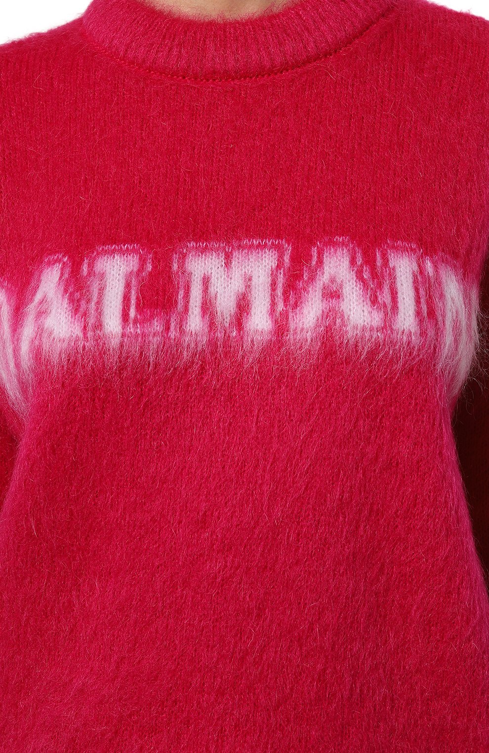 Шерстяной пуловер BALMAIN фуксия цвета по цене 162500 руб., арт. BF0KD025KF38, фото 5 Шерстяной пуловер BALMAIN, арт. BF0KD025KF38, фото 5