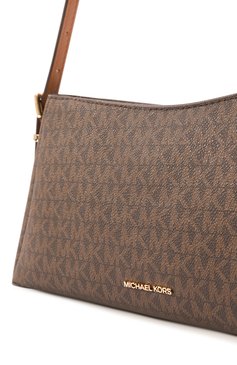 Женская сумка moore medium MICHAEL MICHAEL KORS коричневого цвета, арт. 32R5G90C6B | Фото 3 (Размер: medium; Материал: Экокожа, Канва)