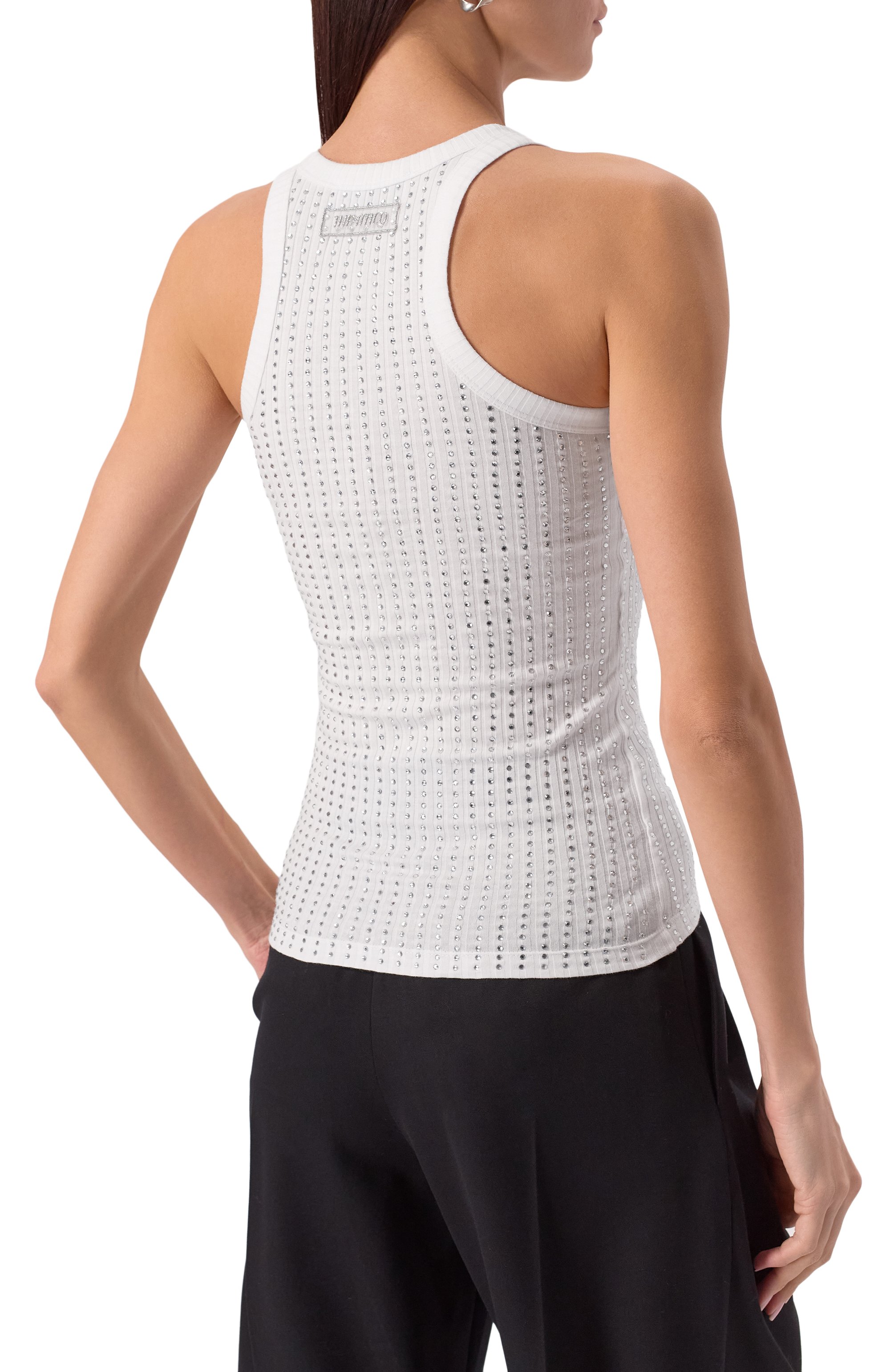 Топ с отделкой стразами THE ATTICO, арт. 250WCN00004/JJJ051TR, фото 4