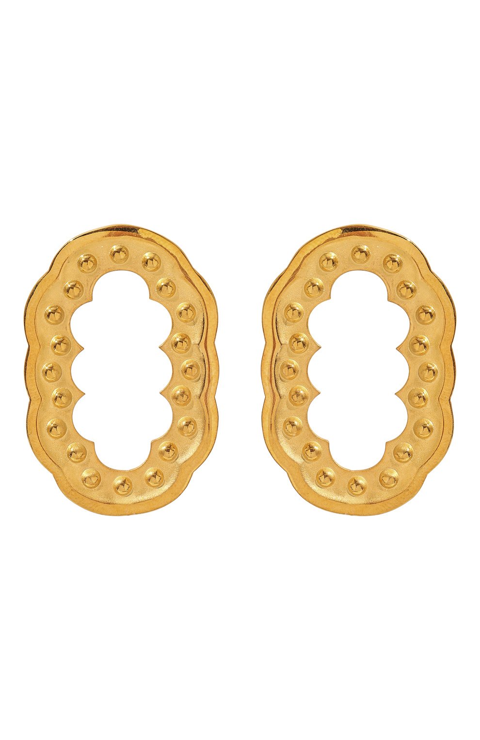 Серьги pena STATEMENTS золотого цвета по цене 20500 руб., арт. PN E 01P S, фото 1 Серьги pena STATEMENTS, арт. PN E 01P S, фото 1