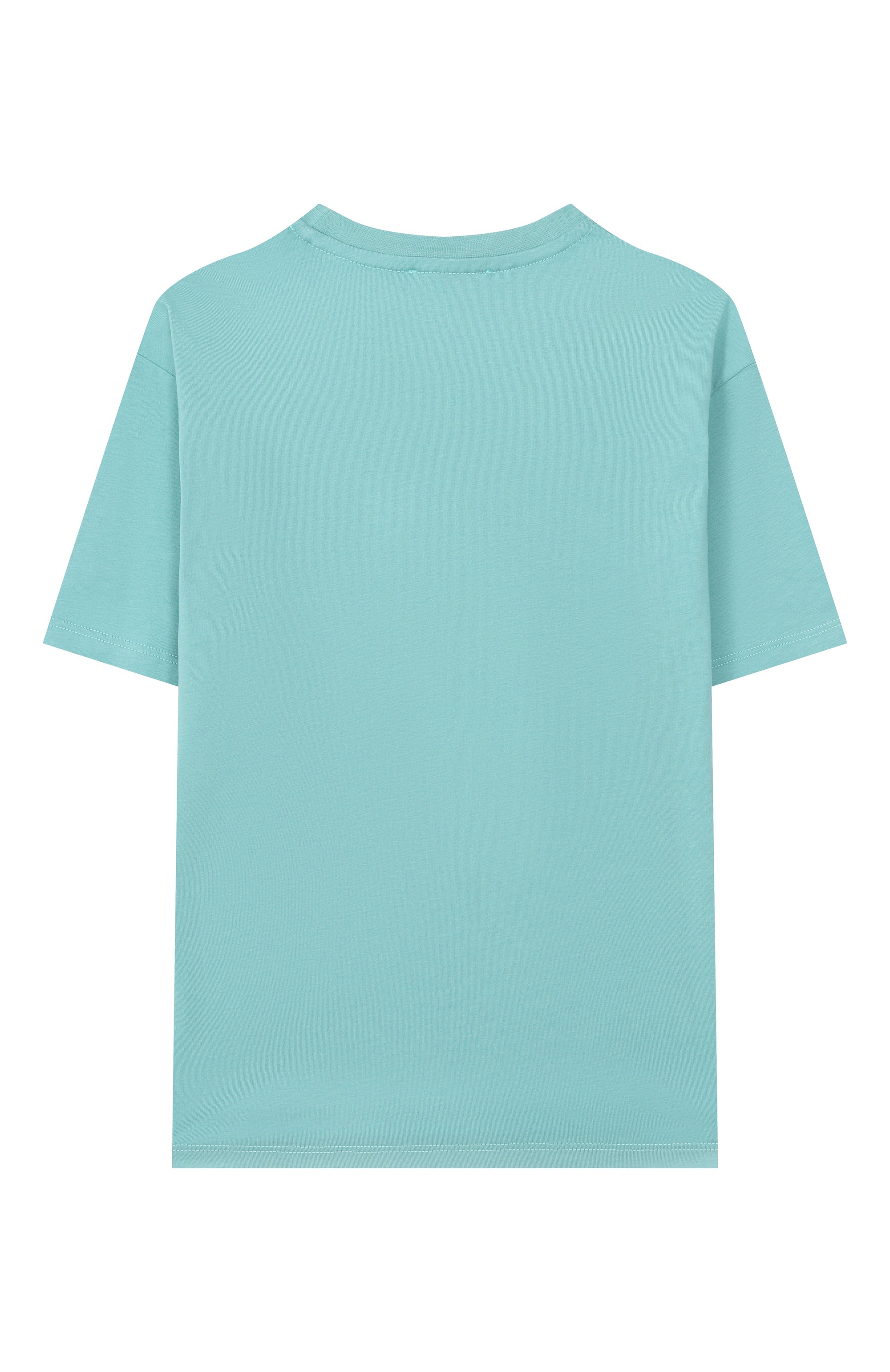 Хлопковая футболка MSGM KIDS зеленого цвета по цене 7205 руб., арт. S6MSJBTH240, фото 2 Хлопковая футболка MSGM KIDS, арт. S6MSJBTH240, фото 2