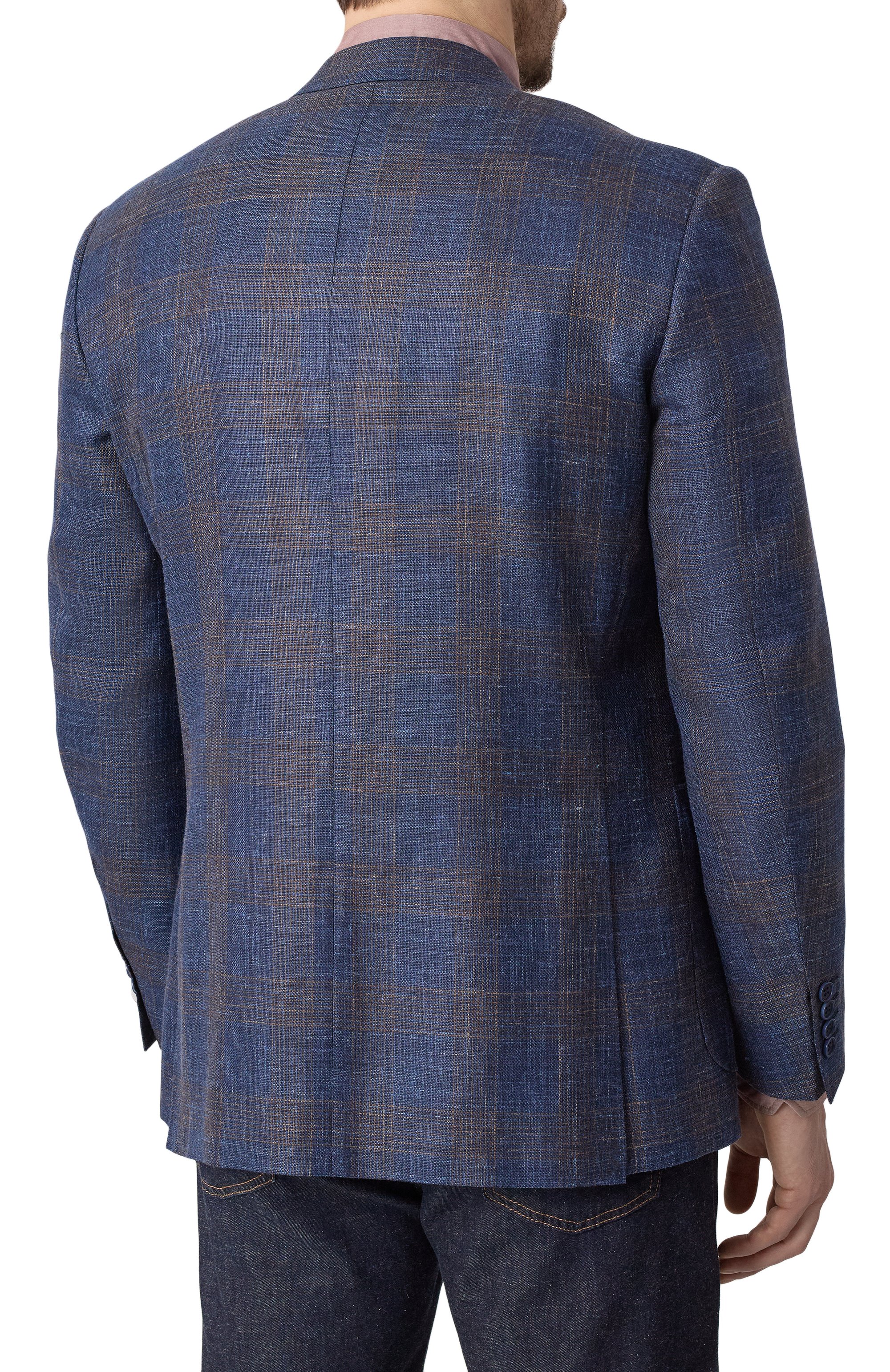 Пиджак из шерсти и шелка CANALI синего цвета по цене 263500 руб., арт. 21288-CF02007, фото 6 Пиджак из шерсти и шелка CANALI, арт. 21288-CF02007, фото 6