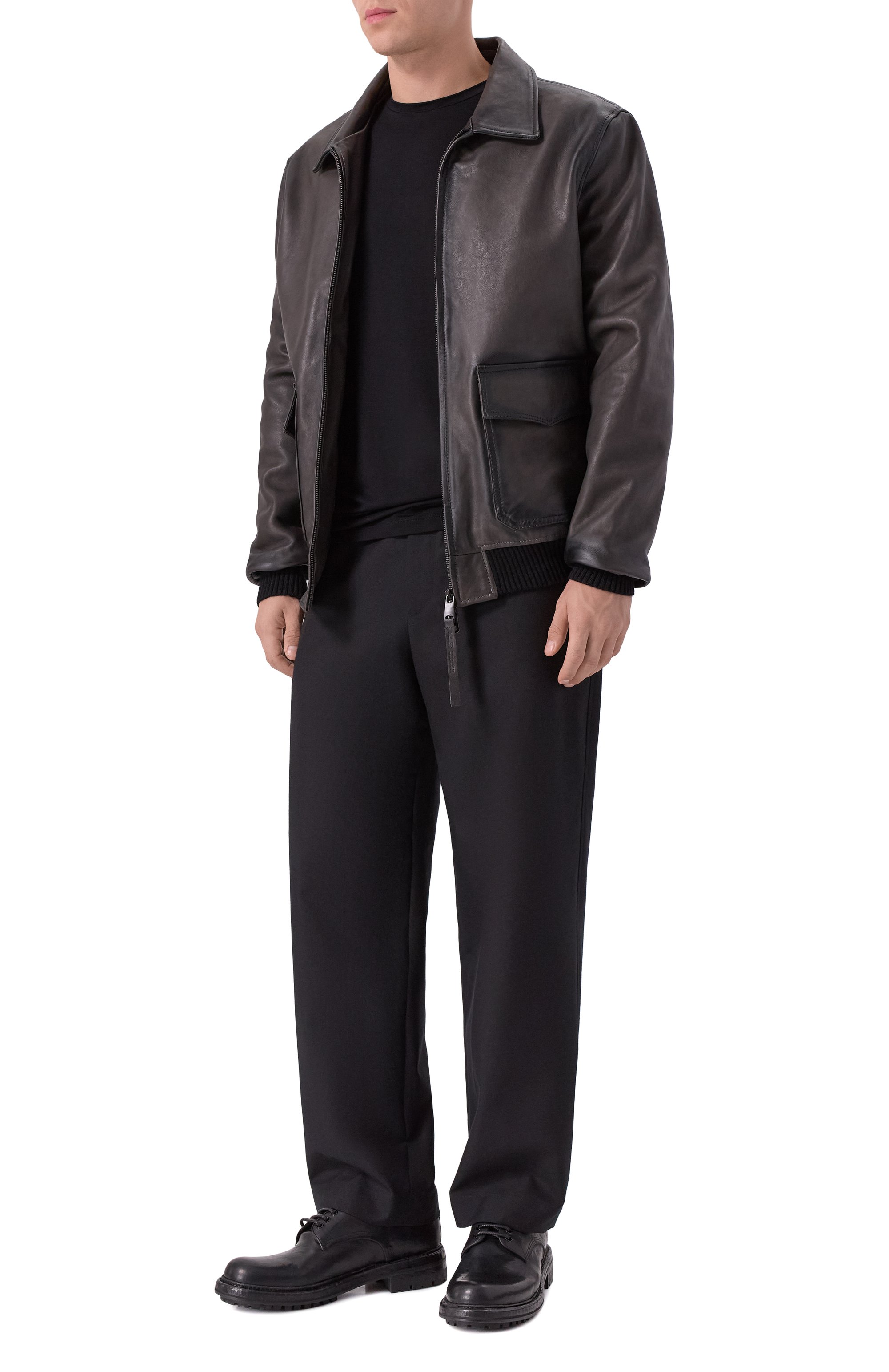 Кожаный бомбер NEVER ENOUGH, арт. MJL032, фото 2