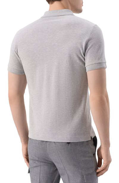 Хлопковое поло CORNELIANI серого цвета по цене 31500 руб., арт. 25G570-2525045, фото 4 Хлопковое поло CORNELIANI, арт. 25G570-2525045, фото 4