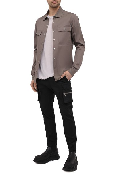 Хлопковые джоггеры RICK OWENS, арт. RU21S6396/TE, фото 2