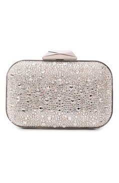Женский клатч cloud JIMMY CHOO серебряного цвета, арт. CL0UD/EXC | Фото 1 (Драгоценные камни: Проставлено; Материал сплава: Проставлено; Размер: mini; Материал: Текстиль; Женское Кросс-КТ: Клатч-клатчи, Вечерняя сумка)