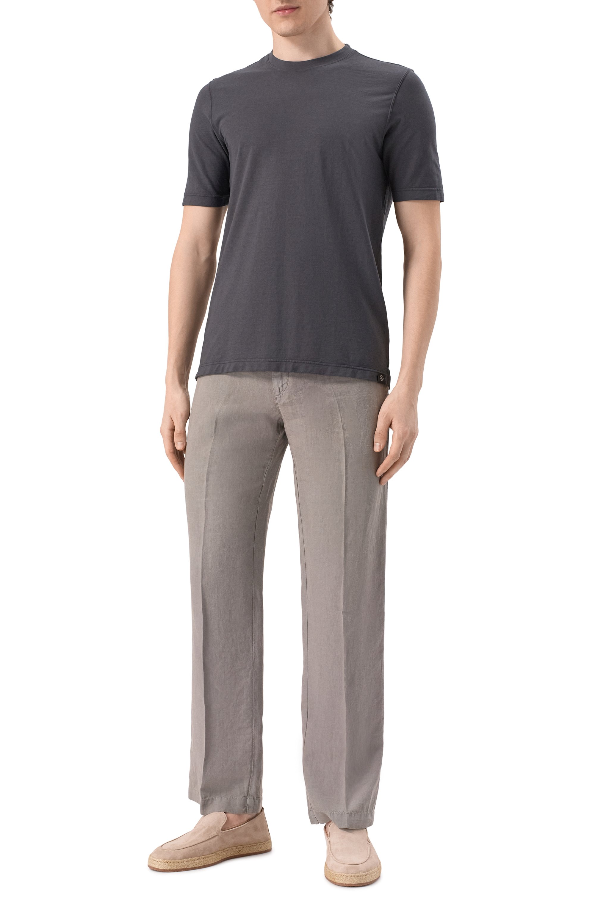 Льняные брюки 120% LINO серого цвета по цене 29950 руб., арт. 32ALIM29PT/0253/000, фото 2 Льняные брюки 120% LINO, арт. 32ALIM29PT/0253/000, фото 2