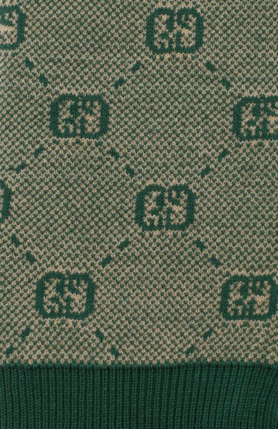 Брюки из шерсти и хлопка GUCCI зеленого цвета по цене 27100 руб., арт. 574620/XKAS0, фото 3 Брюки из шерсти и хлопка GUCCI, арт. 574620/XKAS0, фото 3