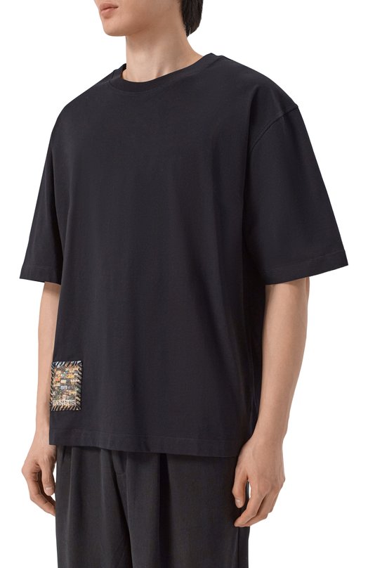 Хлопковая футболка Laneus S6LAMATH205 Чёрный  S6LAMATH205 Фото 3