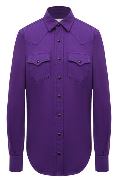 Женская хлопковая рубашка SAINT LAURENT, арт. 615139/YK972