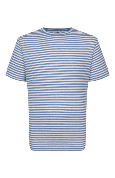Мужская футболка изо льна и хлопка MC2 SAINT BARTH, арт. D0V0010-01241L/D0VER STRIPES