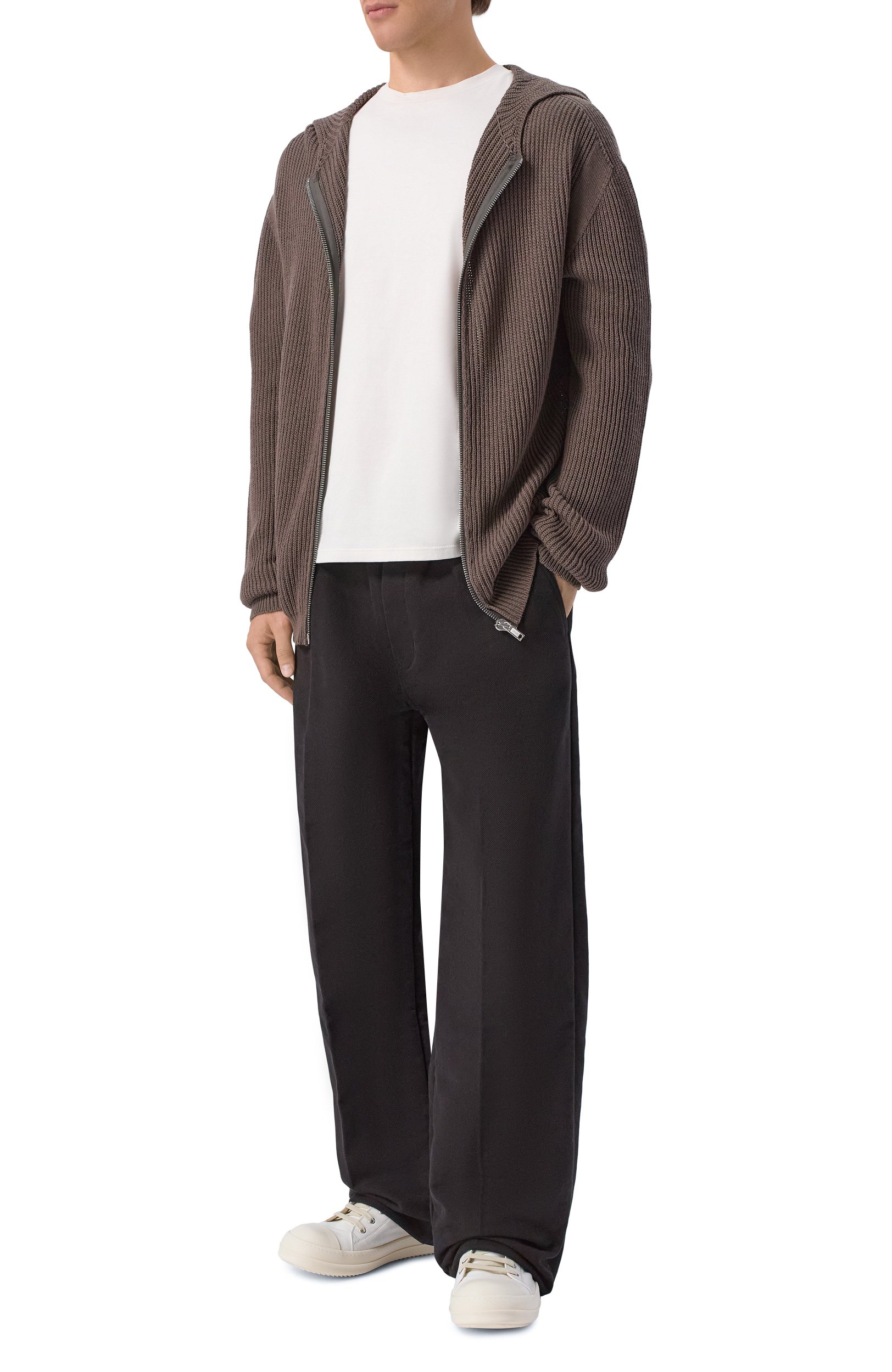 Кожаные кеды tower low RICK OWENS молочного цвета по цене 99500 руб., арт. RU02F4891/LBH, фото 2 Кожаные кеды tower low RICK OWENS, арт. RU02F4891/LBH, фото 2