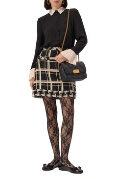 Женская сумка quiltie 67 medium VALENTINO черного цвета, арт. 6W2B0R07/XCA | Фото 7 (Материал сплава: Проставлено; Размер: medium; Материал: Натуральная кожа; Ремень/цепочка: На ремешке; Драгоценные камни: Проставлено)