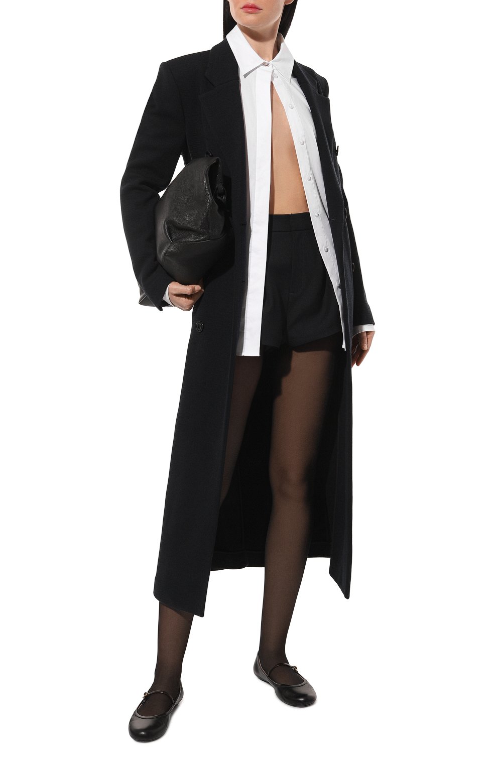 Шерстяные шорты GOOROO черного цвета по цене 39700 руб., арт. SR005-3000-409-FW24, фото 2 Шерстяные шорты GOOROO, арт. SR005-3000-409-FW24, фото 2