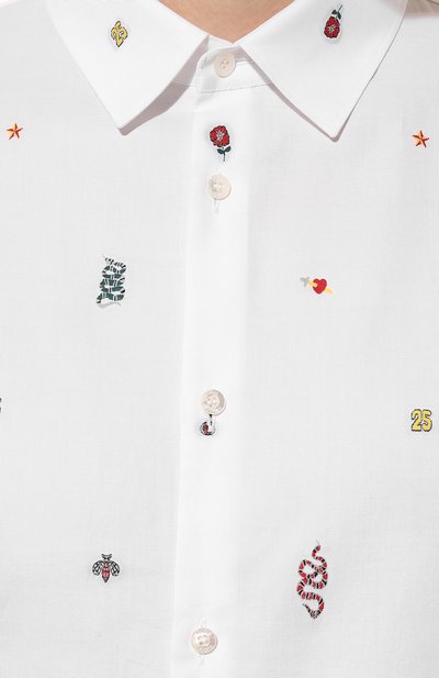 Хлопковая рубашка GUCCI, арт. 501897 Z364F, фото 5