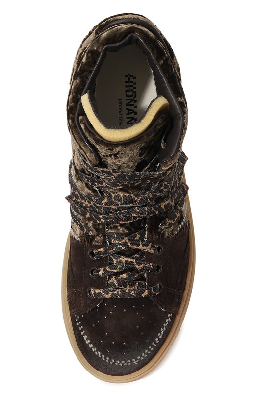 Комбинированные кеды Hidnander Коричневый, фото 6