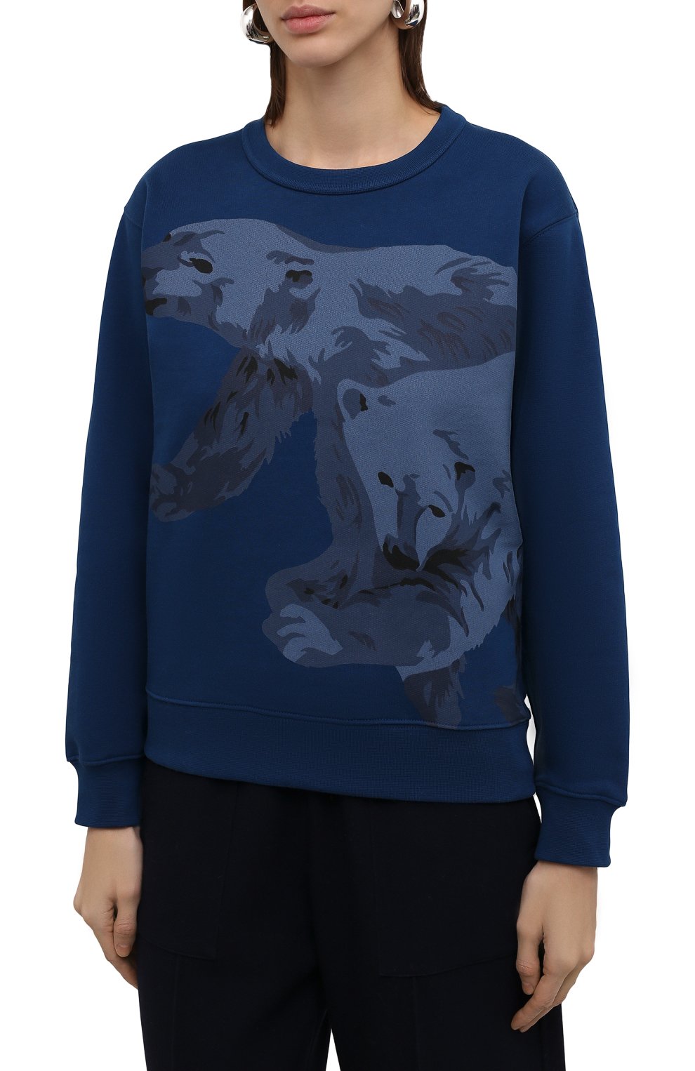 Хлопковый свитшот polar bear KENZO синего цвета по цене 31950 руб., арт. FB62SW8214M0, фото 3 Хлопковый свитшот polar bear KENZO, арт. FB62SW8214M0, фото 3
