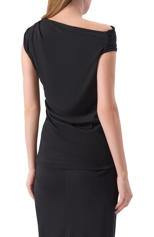 Хлопковый топ Dries Van Noten 011111/2603 Чёрный  011111/2603 Фото 4