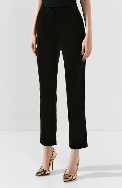 Хлопковые брюки DOLCE & GABBANA хаки цвета по цене 72500 руб., арт. FTAM2T/FUWB3, фото 3 Хлопковые брюки DOLCE & GABBANA, арт. FTAM2T/FUWB3, фото 3