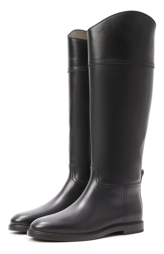 Кожаные сапоги Brunello Cucinelli MZ0LC3039P Чёрный MZ0LC3039P