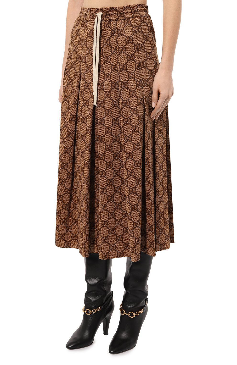 Юбка GUCCI коричневого цвета по цене 158400 руб., арт. 526514 X7C31, фото 3 Юбка GUCCI, арт. 526514 X7C31, фото 3