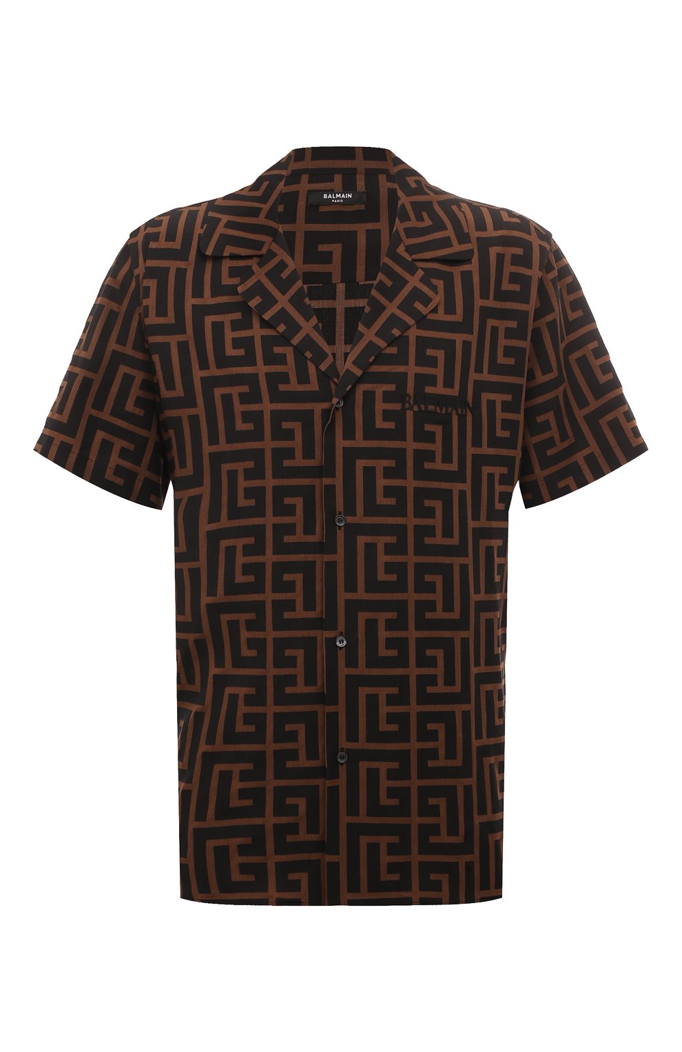 Рубашка BALMAIN черного цвета по цене 83650 руб., арт. AH0HN014VD13, фото 1 Рубашка BALMAIN, арт. AH0HN014VD13, фото 1