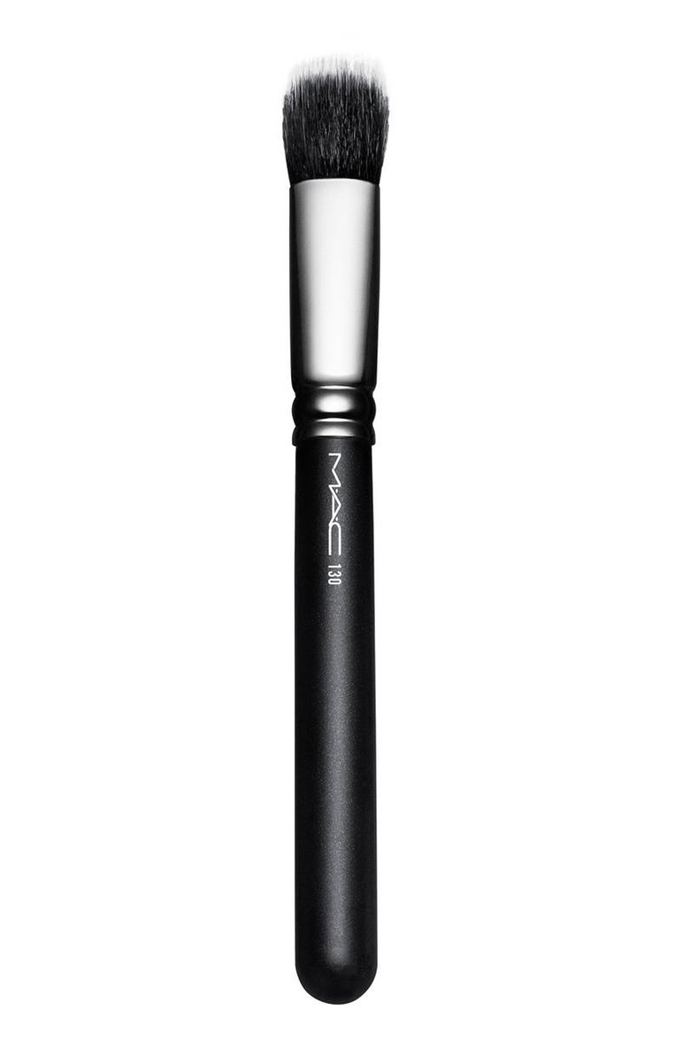Кисть косметическая short duo fibre brush №130 MAC бесцветного цвета, арт. S7H0-01 | Фото 1 (Региональные ограничения белый список (Axapta Mercury): Не проставлено; Нос: Не проставлено)