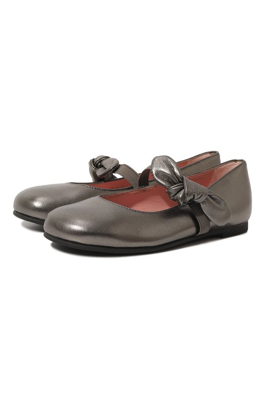

Кожаные балетки Pretty Ballerinas, Серебряный
