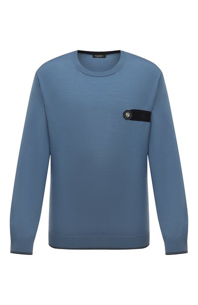 Мужской джемпер с отделкой из кожи аллигатора STEFANO RICCI, арт. K606312AG1/F22465