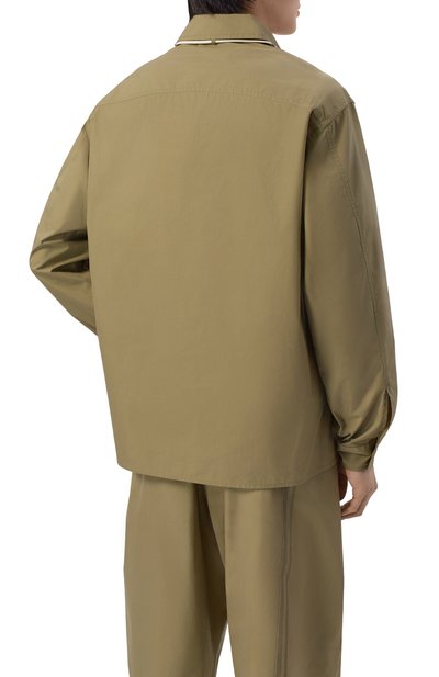 Хлопковая рубашка MORDECAI хаки цвета по цене 41300 руб., арт. 26E96MRU310, фото 4 Хлопковая рубашка MORDECAI, арт. 26E96MRU310, фото 4
