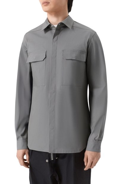 Хлопковая рубашка RICK OWENS, арт. RU01F2236/TE, фото 3