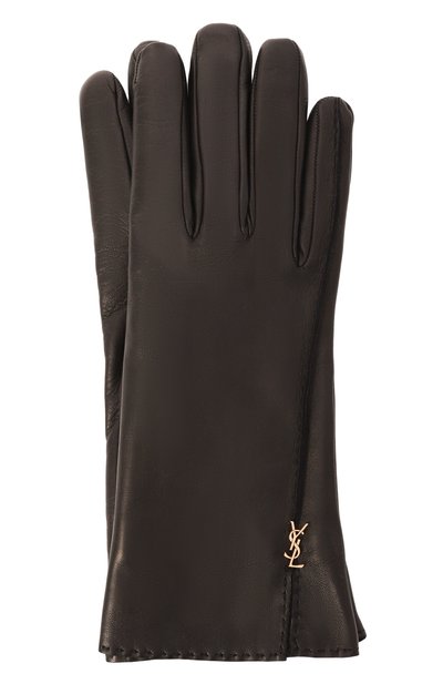 Женские кожаные перчатки SAINT LAURENT, арт. 802648/3YQ52