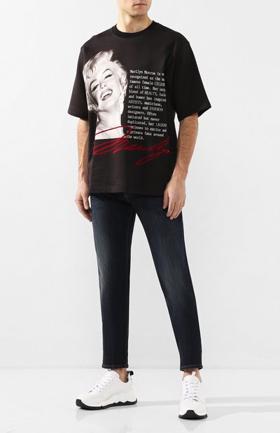 Хлопковая футболка DOLCE & GABBANA черного цвета по цене 79950 руб., арт. G9RQ0T/FI7PE, фото 2 Хлопковая футболка DOLCE & GABBANA, арт. G9RQ0T/FI7PE, фото 2