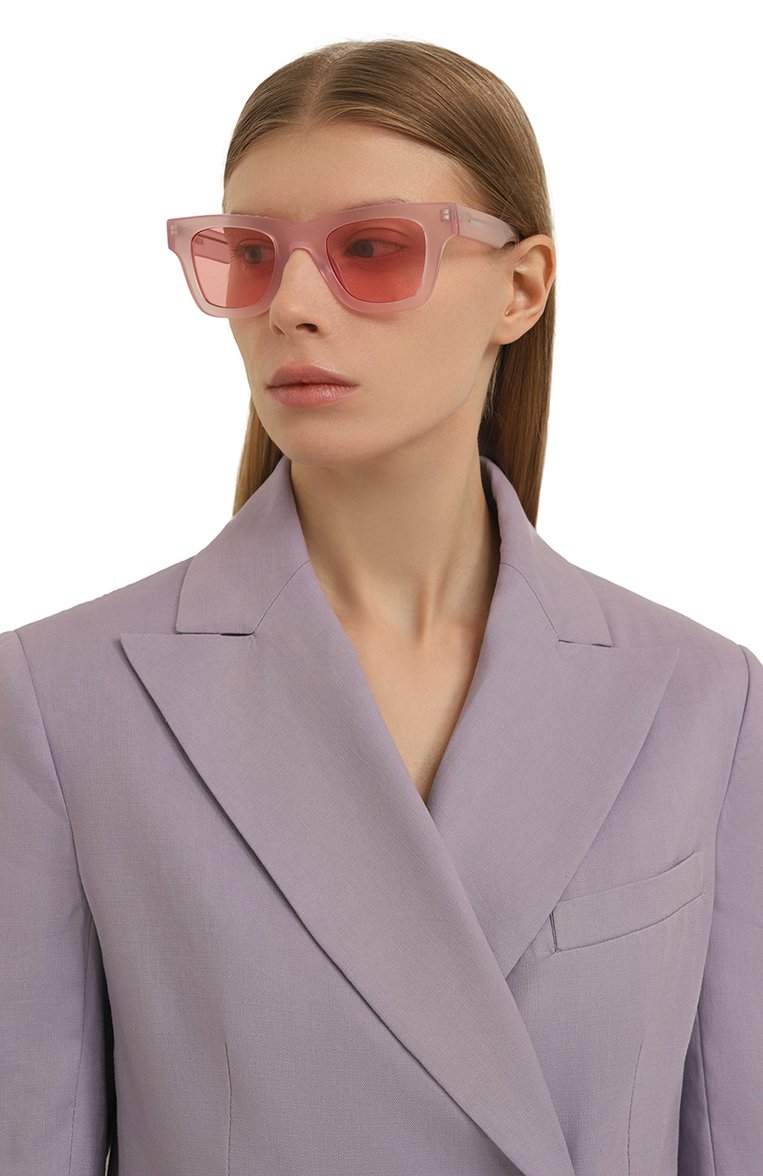 Женские солнцезащитные очки JACQUEMUS светло-розового цвета, арт. LES LUNETTES N0CI0 MULTI PINK | Фото 2 (Тип очков: С/з; Региональные ограничения белый список (Axapta Mercury): Не проставлено; Нос: Не проставлено; Материал: Пластик; Оптика Гендер: оптика-женское; Очки форма: Квадратные)