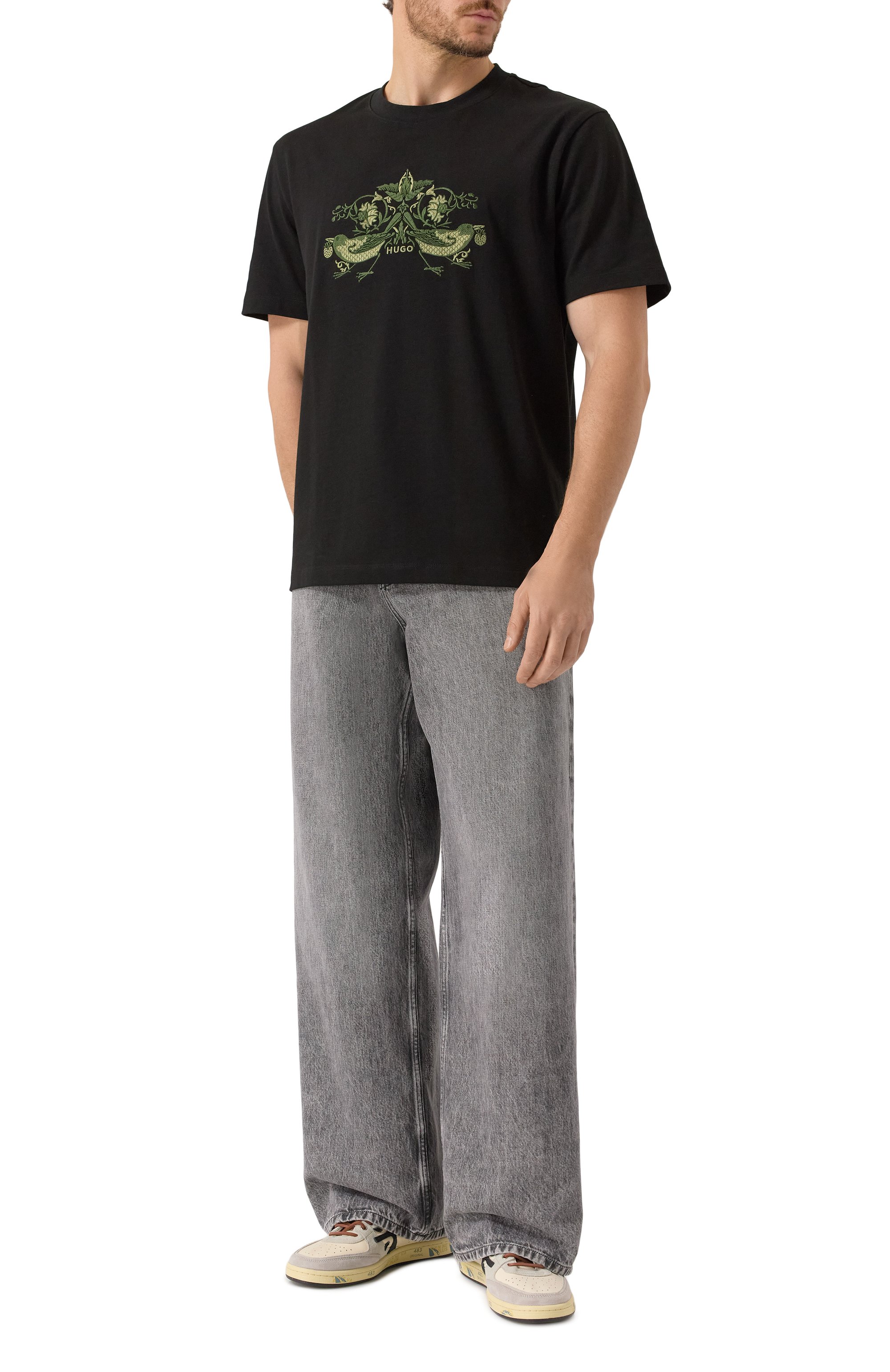 Хлопковая футболка HUGO, арт. 50544543, фото 2
