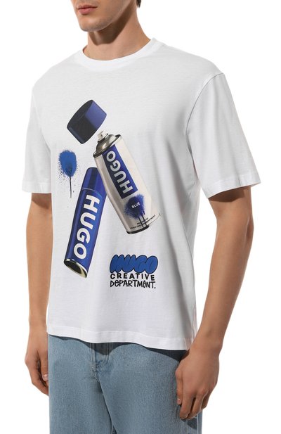 Хлопковая футболка HUGO BLUE, арт. 50528970, фото 3