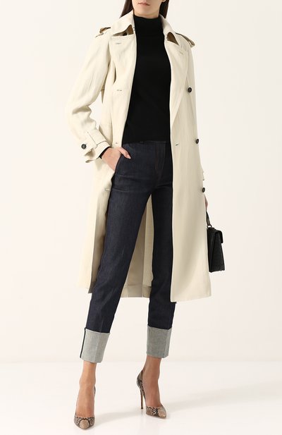 Джинсы с контрастной прострочкой и отворотами BOTTEGA VENETA, арт. 495362/VELJ1, фото 2