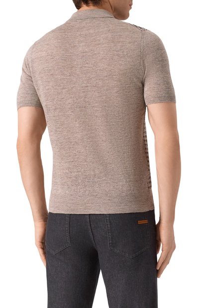 Поло изо льна и шелка CORNELIANI, арт. 25M56A-2525118, фото 4