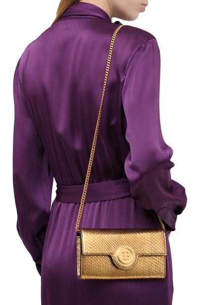 Сумка из кожи питона BALMAIN, арт. UN1M098/LPCS/PRET, фото 2