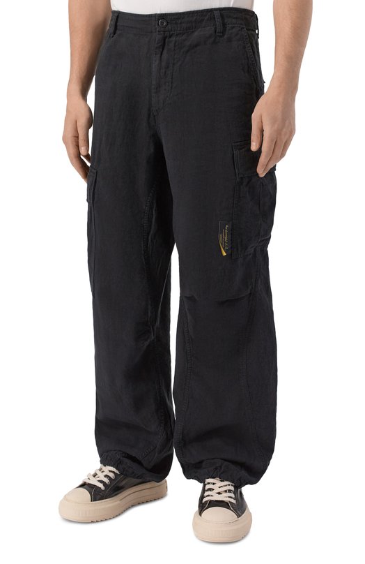 Льняные брюки-карго Undercover UC1F4507-1 Чёрный  UC1F4507-1 Фото 3