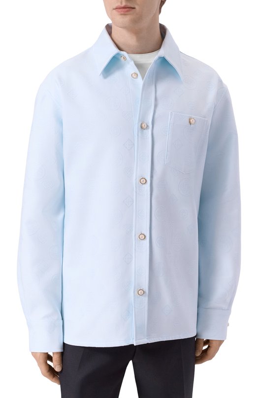 Хлопковая рубашка Casablanca M-AW25-JK-419-01 Голубой  M-AW25-JK-419-01 Фото 3