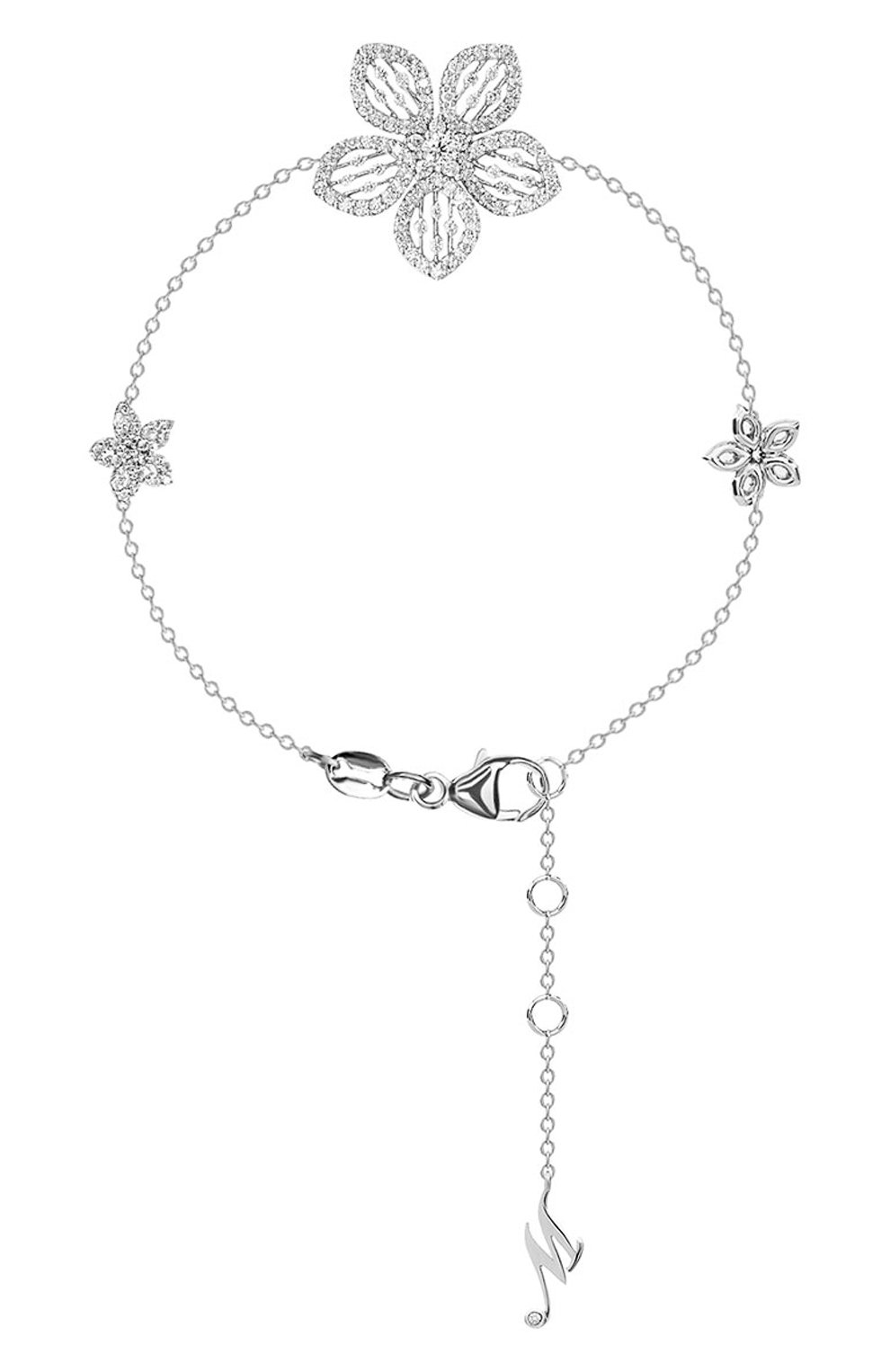 Браслет MERCURY бесцветного цвета по цене 793000 руб., арт. MB24979/WG/3FLSM, фото 1 Браслет MERCURY, арт. MB24979/WG/3FLSM, фото 1