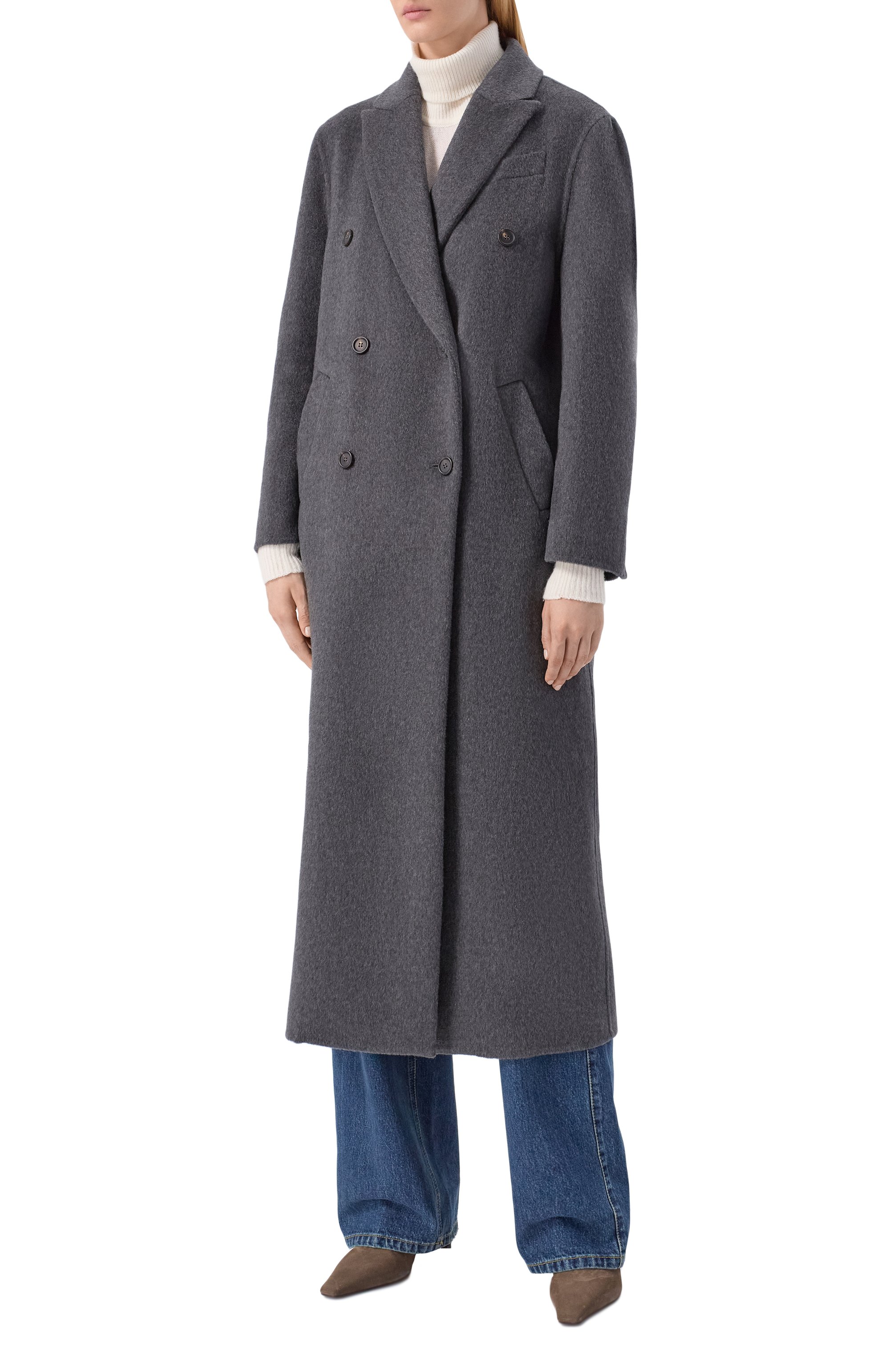 Кашемировое пальто BRUNELLO CUCINELLI темно-серого цвета по цене 1175000 руб., арт. MD5039895, фото 3 Кашемировое пальто BRUNELLO CUCINELLI, арт. MD5039895, фото 3