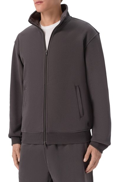 Хлопковая толстовка 12 STOREEZ темно-серого цвета по цене 18000 руб., арт. 135807, фото 3 Хлопковая толстовка 12 STOREEZ, арт. 135807, фото 3