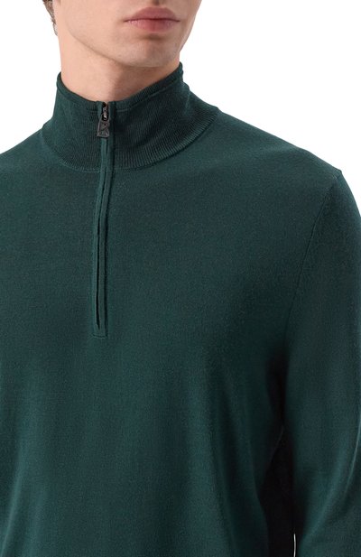 Шерстяной джемпер BOGNER темно-зеленого цвета по цене 30400 руб., арт. 88609785, фото 5 Шерстяной джемпер BOGNER, арт. 88609785, фото 5